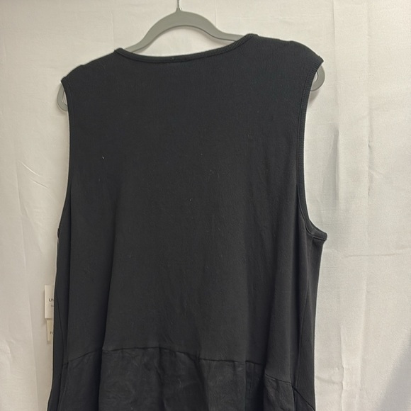 ForCynthia Linen Blend Zip Front Midi Dress Black Size 2X NWT - Picture 5 of 8